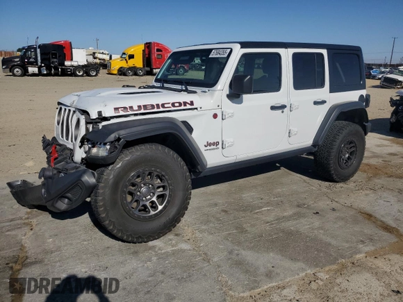 2021 Jeep Wrangler Unlimited Rubicon с VIN 1C4JJXFG4MW838808, выставлен на аукционе Copart как лот 57684355 с пробегом 45 240 миль миль и Списание • Salvage title. История ставок и продаж доступна на DreamBid. Изображение 1.