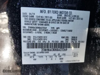 2019 Ford Flex SEL with VIN 2FMHK6C80KBA22269, listed as a Copart auction lot 46305595 with 67,718 mi miles and Salvage Title. Bid and sale history available at carsss.com. Image 13.