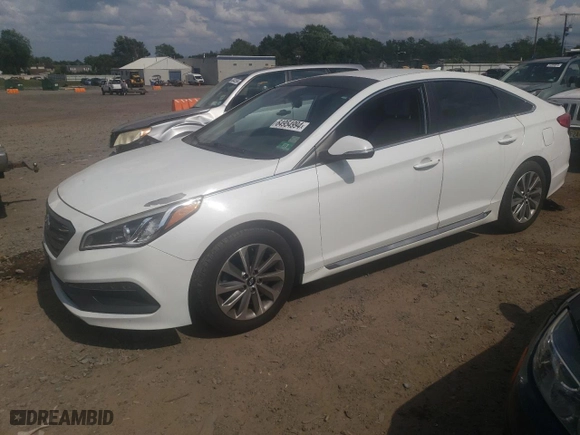 2016 Hyundai Sonata 2.4L Sport with VIN 5NPE34AF5GH431518, listed as a Copart auction lot 64954994 with 81,118 mi miles and Clean Title. Bid and sale history available at carsss.com. Image 1.
