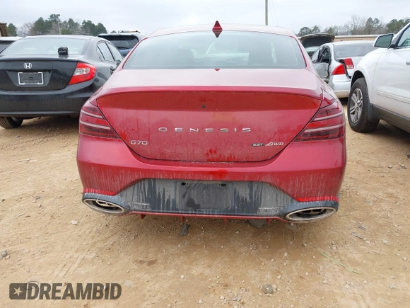 2023 Genesis G70 3.3T with VIN KMTG54TE7PU115245, listed as a IAAI auction lot 41420913 with 28,383 mi miles. Bid and sale history available at carsss.com. Image 16.