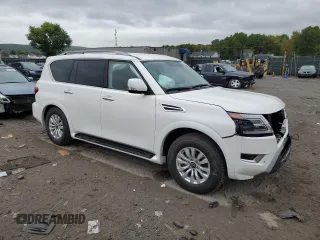 2023 Nissan Armada SV with VIN JN8AY2AD6P9690146, listed as a Copart auction lot 73683214 with Not provided miles and Salvage title. Bid and sale history available at DreamBid. Image 4.