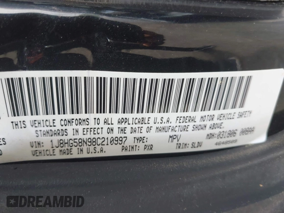 2008 Jeep Commander Limited with VIN 1J8HG58N98C210997, listed as a IAAI auction lot 42298540 with 133,429 mi miles and . Bid and sale history available at DreamBid. Image 9.