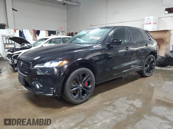 2024 Jaguar F-Pace R-Dynamic S with VIN SADCT2FU0RA722896, listed as a Copart auction lot 42986455 with 9,589 mi miles and Salvage Title. Bid and sale history available at DreamBid. Image 1.