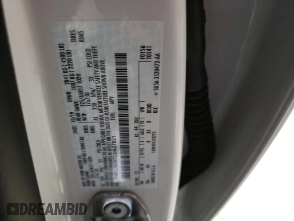 2020 Ford Escape SE with VIN 1FMCU9G67LUA27821, listed as a Copart auction lot 46441445 with 24,266 mi miles and Salvage Title. Bid and sale history available at DreamBid. Image 14.