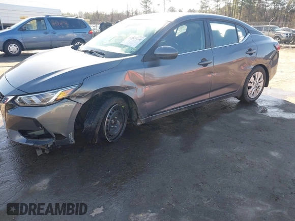 2022 Nissan Sentra S with VIN 3N1AB8BV7NY231435, listed as a IAAI auction lot 41527240 with 52,690 mi miles. Bid and sale history available at carsss.com. Image 6.