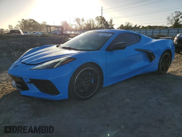 2021 Chevrolet Corvette 1LT with VIN 1G1YA2D42M5113717, listed as a Copart auction lot 77167694 with 9,190 mi miles and Non Repairable. Bid and sale history available at carsss.com. Image 1.