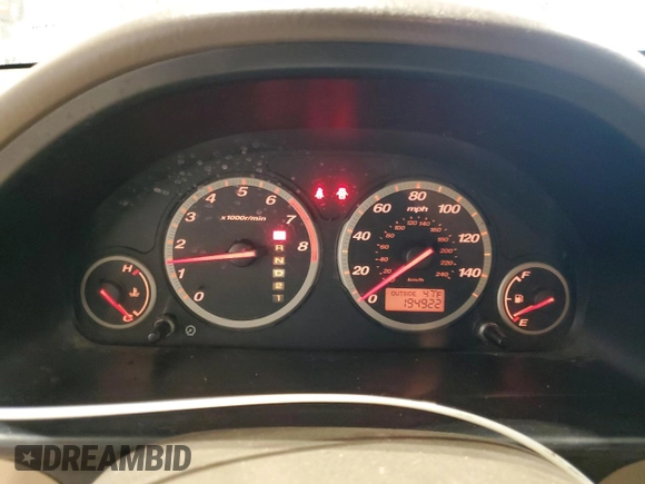 2005 Honda CR-V EX with VIN JHLRD78845C056496, listed as a Copart auction lot 53253155 with 194,922 mi miles and Salvage Title. Bid and sale history available at DreamBid. Image 9.