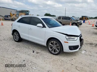 2015 Audi Q3 Premium Plus with VIN WA1BFCFS0FR006607, listed as a Copart auction lot 59533385 with 103,736 mi miles and Salvage title. Bid and sale history available at DreamBid. Image 4.