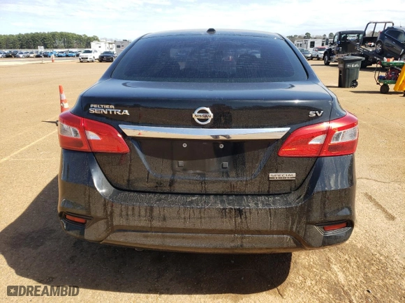 2019 Nissan Sentra SV with VIN 3N1AB7AP4KY202502, listed as a Copart auction lot 47633325 with 136,851 mi miles and Salvage Title. Bid and sale history available at carsss.com. Image 6.