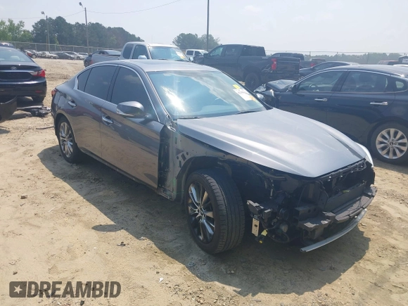 2019 Infiniti Q50 Luxe with VIN JN1EV7AP2KM518024, listed as a IAAI auction lot 42396562 with 72,030 mi miles and . Bid and sale history available at DreamBid. Image 6.