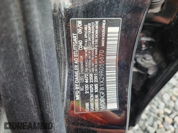 2009 Mercedes-Benz C 300 Sport с VIN WDDGF81X29R055670, выставлен на аукционе Copart как лот 63527735 с пробегом Не указан миль и Чистый • Clean title. История ставок и продаж доступна на DreamBid. Изображение 13.