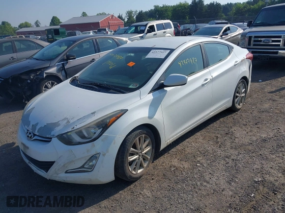 2016 Hyundai Elantra SE with VIN 5NPDH4AE3GH683949, listed as a IAAI auction lot 42577927 with Not provided miles and . Bid and sale history available at DreamBid. Image 2.