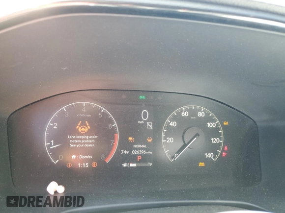 2024 Honda CR-V EX-L with VIN 2HKRS3H75RH316479, listed as a Copart auction lot 48121225 with 26,396 mi miles and Salvage Title. Bid and sale history available at DreamBid. Image 9.