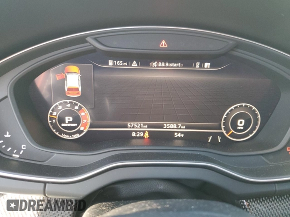 2018 Audi SQ5 Prestige with VIN WA1C4AFYXJ2104340, listed as a Copart auction lot 82862384 with 57,521 mi miles and Salvage Title. Bid and sale history available at DreamBid. Image 9.