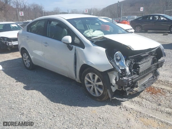 2013 Kia Rio SX with VIN KNADN4A34D6114344, listed as a IAAI auction lot 41797503 with 46,941 mi miles. Bid and sale history available at carsss.com. Image 1.