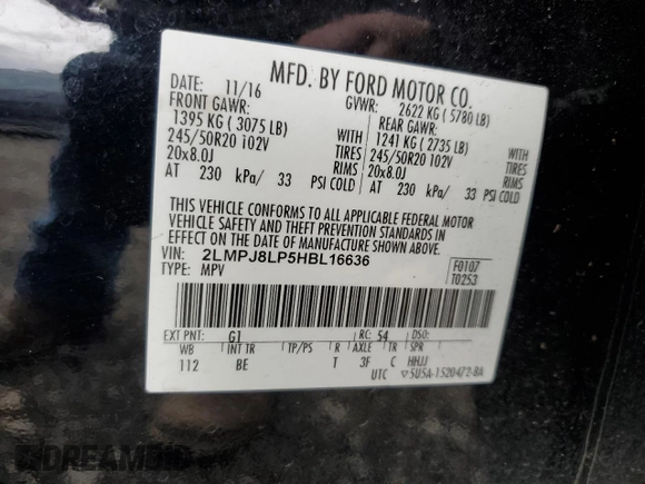 2017 Lincoln MKX Reserve with VIN 2LMPJ8LP5HBL16636, listed as a Copart auction lot 51494505 with 90,623 mi miles and Clean title. Bid and sale history available at DreamBid. Image 13.