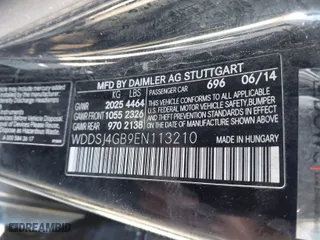 2014 Mercedes-Benz CLA-Class CLA 250 with VIN WDDSJ4GB9EN113210, listed as a IAAI auction lot 41331044 with 95,269 mi miles. Bid and sale history available at carsss.com. Image 9.