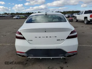 2023 Genesis G70 3.3T with VIN KMTG54TE5PU133386, listed as a Copart auction lot 84172474 with 7,860 mi miles and Salvage title. Bid and sale history available at DreamBid. Image 6.