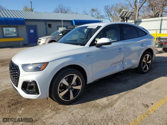 2022 Audi Q5 Sportback S line Premium Plus with VIN WA15AAFY0N2069623, listed as a Copart auction lot 49612014 with 13,745 mi miles. Bid and sale history available at carsss.com. Image 1.