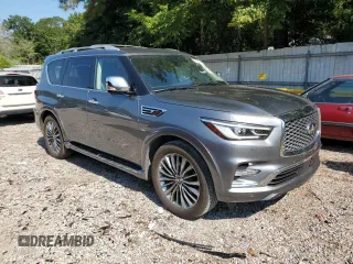 2018 Infiniti QX80 with VIN JN8AZ2ND7J9840781, listed as a Copart auction lot 66780154 with 124,351 mi miles and Salvage Title. Bid and sale history available at carsss.com. Image 4.