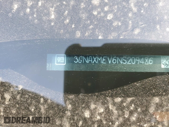 2022 Chevrolet Equinox RS with VIN 3GNAXMEV6NS209486, listed as a Copart auction lot 50087905 with 32,974 mi miles and Salvage Title. Bid and sale history available at DreamBid. Image 15.
