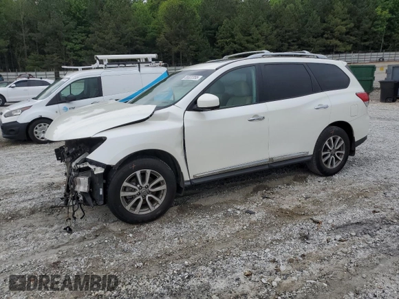 2015 Nissan Pathfinder SL with VIN 5N1AR2MN2FC677002, listed as a Copart auction lot 55322355 with Not provided miles and Salvage title. Bid and sale history available at DreamBid. Image 1.