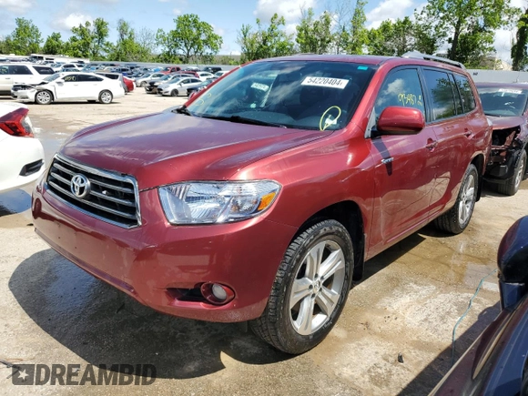 2010 Toyota Highlander Sport z VIN JTEEK3EHXA2152532, wystawiony jako Copart lot #54220404 z przebiegiem 93 487 mil mil oraz Szkoda całkowita • Salvage title. Historia ofert i sprzedaży dostępna na DreamBid. Obrazek 1.