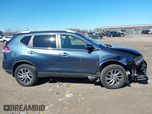 2014 Nissan Rogue S with VIN 5N1AT2MV1EC820635, listed as a IAAI auction lot 41814010 with 168,926 mi miles. Bid and sale history available at carsss.com. Image 14.