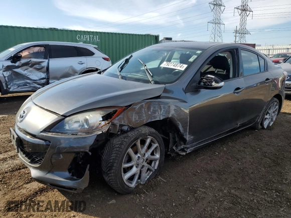 2012 Mazda 3 s Touring with VIN JM1BL1V56C1587569, listed as a Copart auction lot 79274874 with 92,472 mi miles and Salvage Title. Bid and sale history available at carsss.com. Image 1.