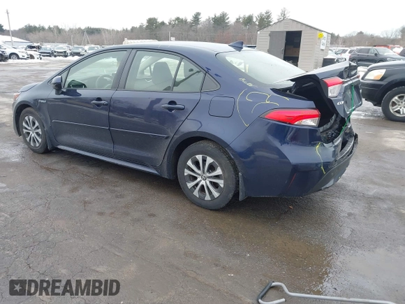 2021 Toyota Corolla Hybrid LE with VIN JTDEAMDE2MJ030035, listed as a IAAI auction lot 41644662 with 130,693 mi miles. Bid and sale history available at carsss.com. Image 3.