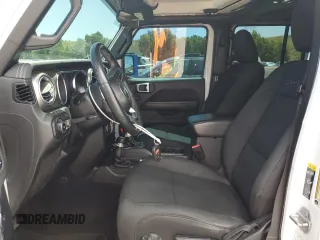 2020 Jeep Wrangler Unlimited Sahara with VIN 1C4HJXEN0LW161222, listed as a Copart auction lot 63681485 with 80,957 mi miles and Salvage title. Bid and sale history available at DreamBid. Image 7.