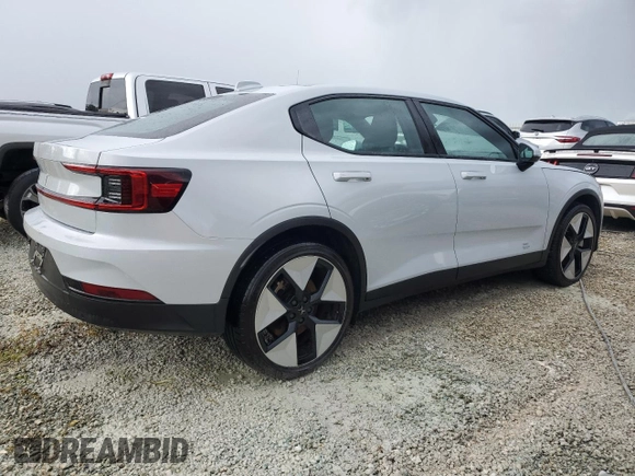 2023 Polestar 2 with VIN YSMEG3KA8PL134129, listed as a Copart auction lot 74186224 with 0 mi miles and Non Repairable. Bid and sale history available at carsss.com. Image 3.