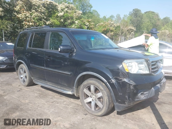 2012 Honda Pilot Touring with VIN 5FNYF4H95CB026191, listed as a IAAI auction lot 42021987 with 229,273 mi miles and . Bid and sale history available at DreamBid. Image 1.
