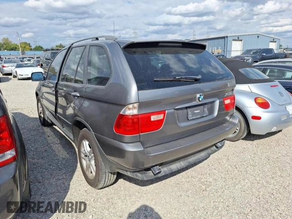 2004 BMW X5 3.0i with VIN 5UXFA13514LU37318, listed as a Copart auction lot 76576434 with 228,910 mi miles and Clean Title. Bid and sale history available at carsss.com. Image 3.