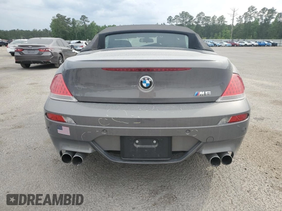 2007 BMW 6 Series M6 z VIN WBSEK93557CY78648, wystawiony jako Copart lot #52179345 z przebiegiem 22 453 mil mil oraz Szkoda całkowita • Salvage title. Historia ofert i sprzedaży dostępna na DreamBid. Obrazek 6.