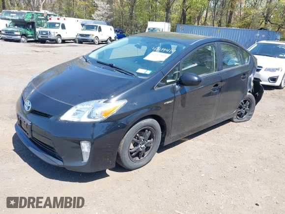 2013 Toyota Prius One with VIN JTDKN3DU3D5615711, listed as a IAAI auction lot 42119419 with 222,734 mi miles. Bid and sale history available at carsss.com. Image 2.