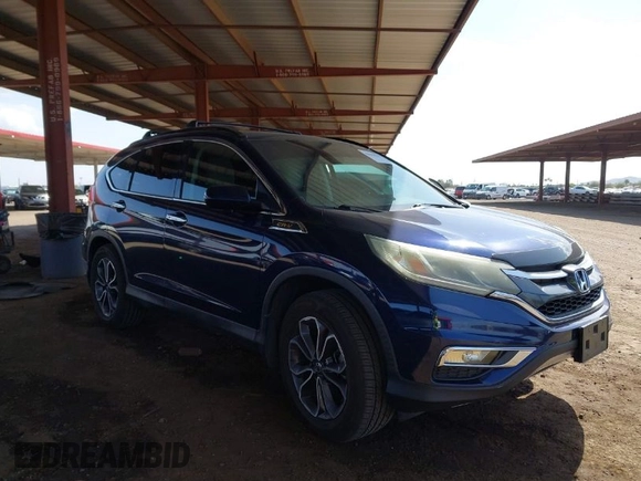 2015 Honda CR-V EX with VIN 2HKRM3H5XFH512244, listed as a IAAI auction lot 41950357 with 124,005 mi miles and . Bid and sale history available at carsss.com. Image 1.