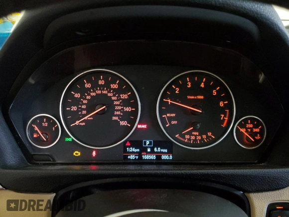 2013 BMW 3 Series 328i xDrive with VIN WBA3B5G57DNS01731, listed as a Copart auction lot 64355865 with 168,565 mi miles and Clean title. Bid and sale history available at DreamBid. Image 9.