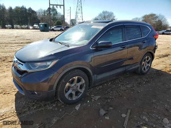 2017 Honda CR-V EX-L with VIN 2HKRW1H80HH501958, listed as a Copart auction lot 45180045 with 163,000 mi miles and Salvage Title. Bid and sale history available at carsss.com. Image 1.