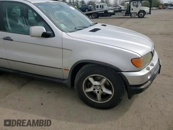 2001 BMW X5 3.0i with VIN WBAFA53561LM75340, listed as a Copart auction lot 51301545 with 0 mi miles and Salvage Title. Bid and sale history available at carsss.com. Image 11.