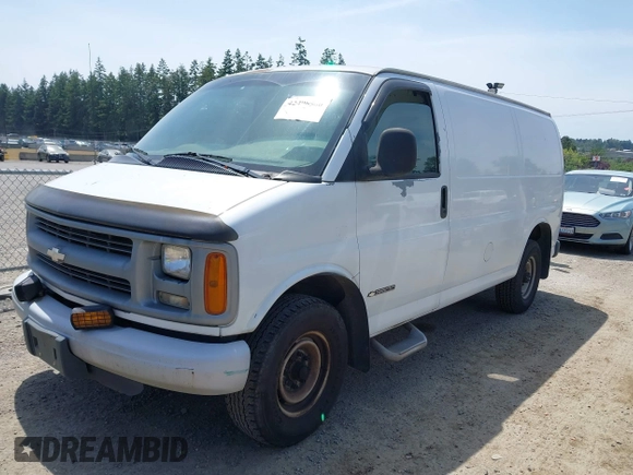 1997 Chevrolet Chevy Van z VIN 1GCHG35J0V1094111, wystawiony jako IAAI lot #42496560 z przebiegiem 164 894 mil mil oraz . Historia ofert i sprzedaży dostępna na DreamBid. Obrazek 2.