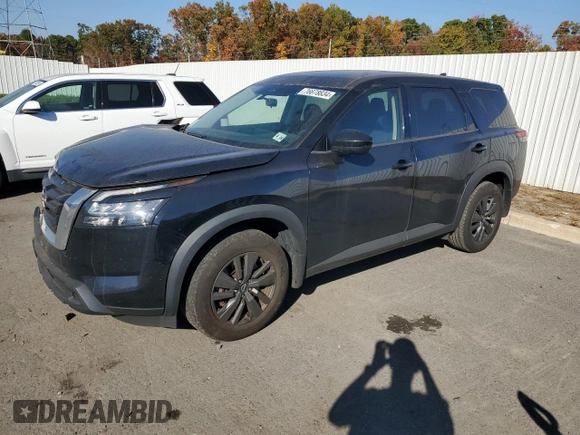 2023 Nissan Pathfinder S with VIN 5N1DR3AC9PC250102, listed as a Copart auction lot 76678834 with 30,525 mi miles and Salvage title. Bid and sale history available at DreamBid. Image 1.