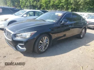 2018 Infiniti Q50 Luxe with VIN JN1EV7AR1JM440786, listed as a Copart auction lot 64252275 with 74,102 mi miles and Salvage title. Bid and sale history available at DreamBid. Image 1.