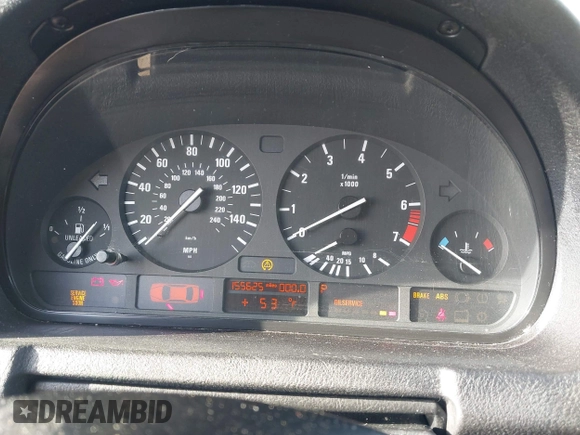 2001 BMW X5 3.0i with VIN WBAFA53511LM90036, listed as a IAAI auction lot 42028287 with 155,625 mi miles. Bid and sale history available at carsss.com. Image 7.