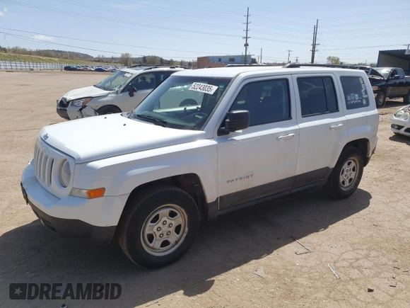 2016 Jeep Patriot Sport with VIN 1C4NJRBB1GD608599, listed as a Copart auction lot 52243035 with 120,733 mi miles and Salvage Title. Bid and sale history available at carsss.com. Image 1.