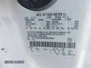 2010 Ford F-250 с VIN 1FTSX2AR5AEB27005, выставлен на аукционе IAAI как лот 42329967 с пробегом 280 050 миль миль и . История ставок и продаж доступна на DreamBid. Изображение 9.