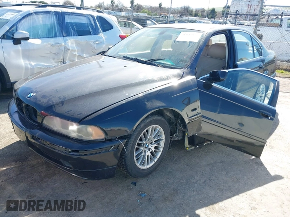 2003 BMW 5 Series 530iA with VIN WBADT63493CK37063, listed as a IAAI auction lot 41637589 with 179,191 mi miles. Bid and sale history available at carsss.com. Image 2.