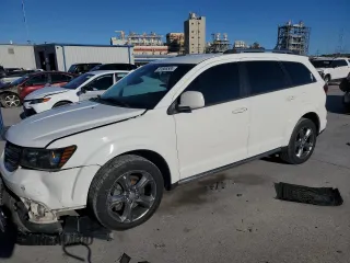 2015 Dodge Journey Crossroad with VIN 3C4PDCGG7FT614627, listed as a Copart auction lot 81808504 with 120,386 mi miles and Salvage Title. Bid and sale history available at DreamBid. Image 1.