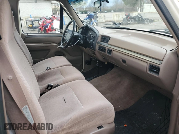1995 Ford F-150 with VIN 1FTEF14H3SNA93998, listed as a Copart auction lot 87107784 with 0 mi miles and Salvage Title. Bid and sale history available at carsss.com. Image 10.