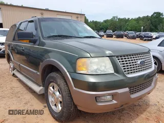 2004 Ford Expedition Eddie Bauer z VIN 1FMFU17L24LA70054, wystawiony jako IAAI lot #42330198 z przebiegiem 149 227 mil mil oraz . Historia ofert i sprzedaży dostępna na DreamBid. Obrazek 1.